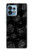 W3153 Black Roses Hülle Schutzhülle Taschen und Leder Flip für Motorola Edge+ (2023), X40, X40 Pro, Edge 40 Pro
