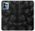 W3153 Black Roses Hülle Schutzhülle Taschen und Leder Flip für Motorola Edge+ (2023), X40, X40 Pro, Edge 40 Pro