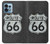 W3207 Route 66 Sign Hülle Schutzhülle Taschen und Leder Flip für Motorola Edge+ (2023), X40, X40 Pro, Edge 40 Pro