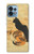 W3229 Vintage Cat Poster Hülle Schutzhülle Taschen und Leder Flip für Motorola Edge+ (2023), X40, X40 Pro, Edge 40 Pro