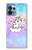 W3256 Cute Unicorn Cartoon Hülle Schutzhülle Taschen und Leder Flip für Motorola Edge+ (2023), X40, X40 Pro, Edge 40 Pro