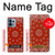 W3355 Bandana Red Pattern Hülle Schutzhülle Taschen und Leder Flip für Motorola Edge+ (2023), X40, X40 Pro, Edge 40 Pro