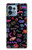 W3433 Vintage Neon Graphic Hülle Schutzhülle Taschen und Leder Flip für Motorola Edge+ (2023), X40, X40 Pro, Edge 40 Pro