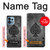 W3446 Black Ace Spade Hülle Schutzhülle Taschen und Leder Flip für Motorola Edge+ (2023), X40, X40 Pro, Edge 40 Pro