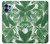 W3457 Paper Palm Monstera Hülle Schutzhülle Taschen und Leder Flip für Motorola Edge+ (2023), X40, X40 Pro, Edge 40 Pro