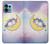 W3485 Cute Unicorn Sleep Hülle Schutzhülle Taschen und Leder Flip für Motorola Edge+ (2023), X40, X40 Pro, Edge 40 Pro