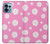 W3500 Pink Floral Pattern Hülle Schutzhülle Taschen und Leder Flip für Motorola Edge+ (2023), X40, X40 Pro, Edge 40 Pro