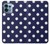 W3533 Blue Polka Dot Hülle Schutzhülle Taschen und Leder Flip für Motorola Edge+ (2023), X40, X40 Pro, Edge 40 Pro