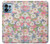 W3688 Floral Flower Art Pattern Hülle Schutzhülle Taschen und Leder Flip für Motorola Edge+ (2023), X40, X40 Pro, Edge 40 Pro