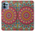 W3694 Hippie Art Pattern Hülle Schutzhülle Taschen und Leder Flip für Motorola Edge+ (2023), X40, X40 Pro, Edge 40 Pro