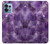 W3713 Purple Quartz Amethyst Graphic Printed Hülle Schutzhülle Taschen und Leder Flip für Motorola Edge+ (2023), X40, X40 Pro, Edge 40 Pro