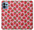 W3719 Strawberry Pattern Hülle Schutzhülle Taschen und Leder Flip für Motorola Edge+ (2023), X40, X40 Pro, Edge 40 Pro