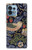 W3791 William Morris Strawberry Thief Fabric Hülle Schutzhülle Taschen und Leder Flip für Motorola Edge+ (2023), X40, X40 Pro, Edge 40 Pro
