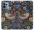 W3791 William Morris Strawberry Thief Fabric Hülle Schutzhülle Taschen und Leder Flip für Motorola Edge+ (2023), X40, X40 Pro, Edge 40 Pro