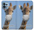W3806 Funny Giraffe Hülle Schutzhülle Taschen und Leder Flip für Motorola Edge+ (2023), X40, X40 Pro, Edge 40 Pro
