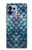 W3809 Mermaid Fish Scale Hülle Schutzhülle Taschen und Leder Flip für Motorola Edge+ (2023), X40, X40 Pro, Edge 40 Pro
