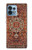 W3813 Persian Carpet Rug Pattern Hülle Schutzhülle Taschen und Leder Flip für Motorola Edge+ (2023), X40, X40 Pro, Edge 40 Pro