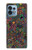 W3815 Psychedelic Art Hülle Schutzhülle Taschen und Leder Flip für Motorola Edge+ (2023), X40, X40 Pro, Edge 40 Pro