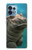 W3871 Cute Baby Hippo Hippopotamus Hülle Schutzhülle Taschen und Leder Flip für Motorola Edge+ (2023), X40, X40 Pro, Edge 40 Pro