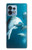 W3878 Dolphin Hülle Schutzhülle Taschen und Leder Flip für Motorola Edge+ (2023), X40, X40 Pro, Edge 40 Pro