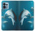 W3878 Dolphin Hülle Schutzhülle Taschen und Leder Flip für Motorola Edge+ (2023), X40, X40 Pro, Edge 40 Pro