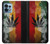 W3890 Reggae Rasta Flag Smoke Hülle Schutzhülle Taschen und Leder Flip für Motorola Edge+ (2023), X40, X40 Pro, Edge 40 Pro