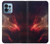 W3897 Red Nebula Space Hülle Schutzhülle Taschen und Leder Flip für Motorola Edge+ (2023), X40, X40 Pro, Edge 40 Pro