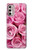 W2943 Pink Rose Hülle Schutzhülle Taschen und Leder Flip für Motorola Moto G Stylus 4G (2022)