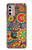 W3272 Colorful Pattern Hülle Schutzhülle Taschen und Leder Flip für Motorola Moto G Stylus 4G (2022)