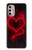 W3682 Devil Heart Hülle Schutzhülle Taschen und Leder Flip für Motorola Moto G Stylus 4G (2022)