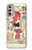 W3820 Vintage Cowgirl Fashion Paper Doll Hülle Schutzhülle Taschen und Leder Flip für Motorola Moto G Stylus 4G (2022)