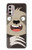 W3855 Sloth Face Cartoon Hülle Schutzhülle Taschen und Leder Flip für Motorola Moto G Stylus 4G (2022)