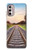 W3866 Railway Straight Train Track Hülle Schutzhülle Taschen und Leder Flip für Motorola Moto G Stylus 4G (2022)
