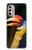 W3876 Colorful Hornbill Hülle Schutzhülle Taschen und Leder Flip für Motorola Moto G Stylus 4G (2022)