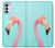 W3708 Pink Flamingo Hülle Schutzhülle Taschen und Leder Flip für Motorola Moto G42