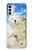 W3794 Arctic Polar Bear and Seal Paint Hülle Schutzhülle Taschen und Leder Flip für Motorola Moto G42
