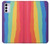 W3799 Cute Vertical Watercolor Rainbow Hülle Schutzhülle Taschen und Leder Flip für Motorola Moto G42