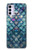 W3809 Mermaid Fish Scale Hülle Schutzhülle Taschen und Leder Flip für Motorola Moto G42