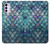 W3809 Mermaid Fish Scale Hülle Schutzhülle Taschen und Leder Flip für Motorola Moto G42