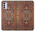 W3813 Persian Carpet Rug Pattern Hülle Schutzhülle Taschen und Leder Flip für Motorola Moto G42