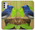 W3839 Bluebird of Happiness Blue Bird Hülle Schutzhülle Taschen und Leder Flip für Motorola Moto G42