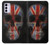 W3848 United Kingdom Flag Skull Hülle Schutzhülle Taschen und Leder Flip für Motorola Moto G42
