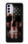 W3850 American Flag Skull Hülle Schutzhülle Taschen und Leder Flip für Motorola Moto G42