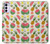 W3883 Fruit Pattern Hülle Schutzhülle Taschen und Leder Flip für Motorola Moto G42