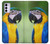 W3888 Macaw Face Bird Hülle Schutzhülle Taschen und Leder Flip für Motorola Moto G42