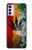 W3890 Reggae Rasta Flag Smoke Hülle Schutzhülle Taschen und Leder Flip für Motorola Moto G42