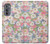 W3688 Floral Flower Art Pattern Hülle Schutzhülle Taschen und Leder Flip für Motorola Edge (2022)