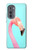 W3708 Pink Flamingo Hülle Schutzhülle Taschen und Leder Flip für Motorola Edge (2022)