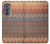 W3752 Zigzag Fabric Pattern Graphic Printed Hülle Schutzhülle Taschen und Leder Flip für Motorola Edge (2022)