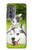 W3795 Kitten Cat Playful Siberian Husky Dog Paint Hülle Schutzhülle Taschen und Leder Flip für Motorola Edge (2022)